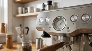 An illustrated checklist of must-have features when buying a home espresso machine under 500.
