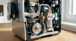 Durable Swiss-engineered internal components of a premium Jura automatic coffee machine