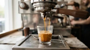 Extracting a shot through a bottomless portafilter on a heat exchange espresso machine under $1500