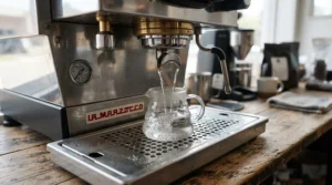 Demonstrating the cooling flush on a heat exchange espresso machine under $1500